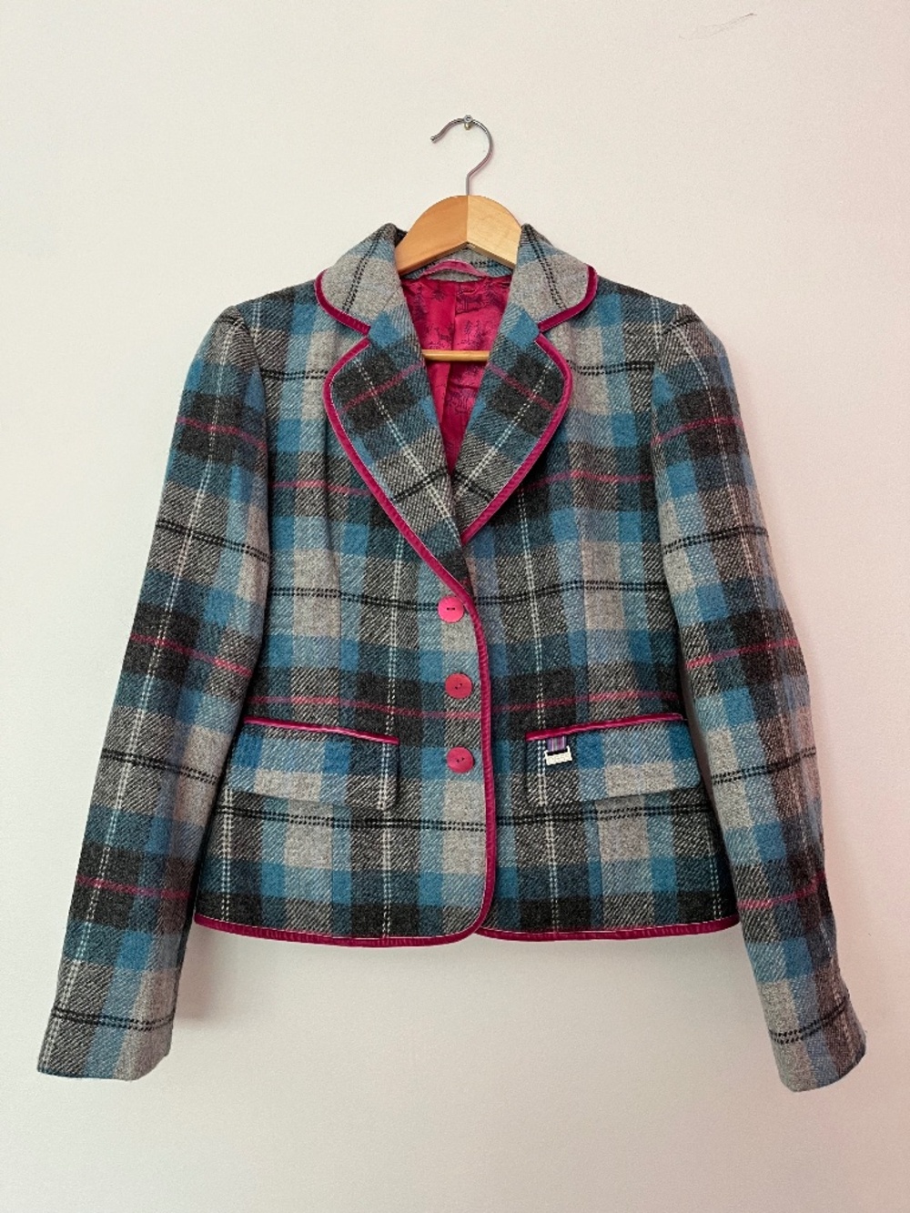 Ness Wool Plaid Blazer EUC